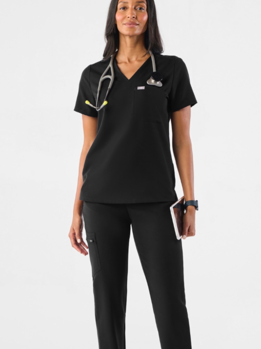 Figs Catarina Top and Zamora Joggers in Black